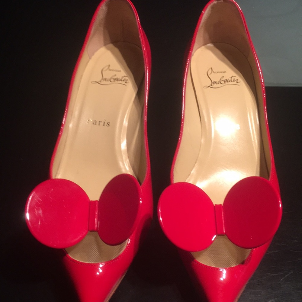 Christian Louboutin red patent leather